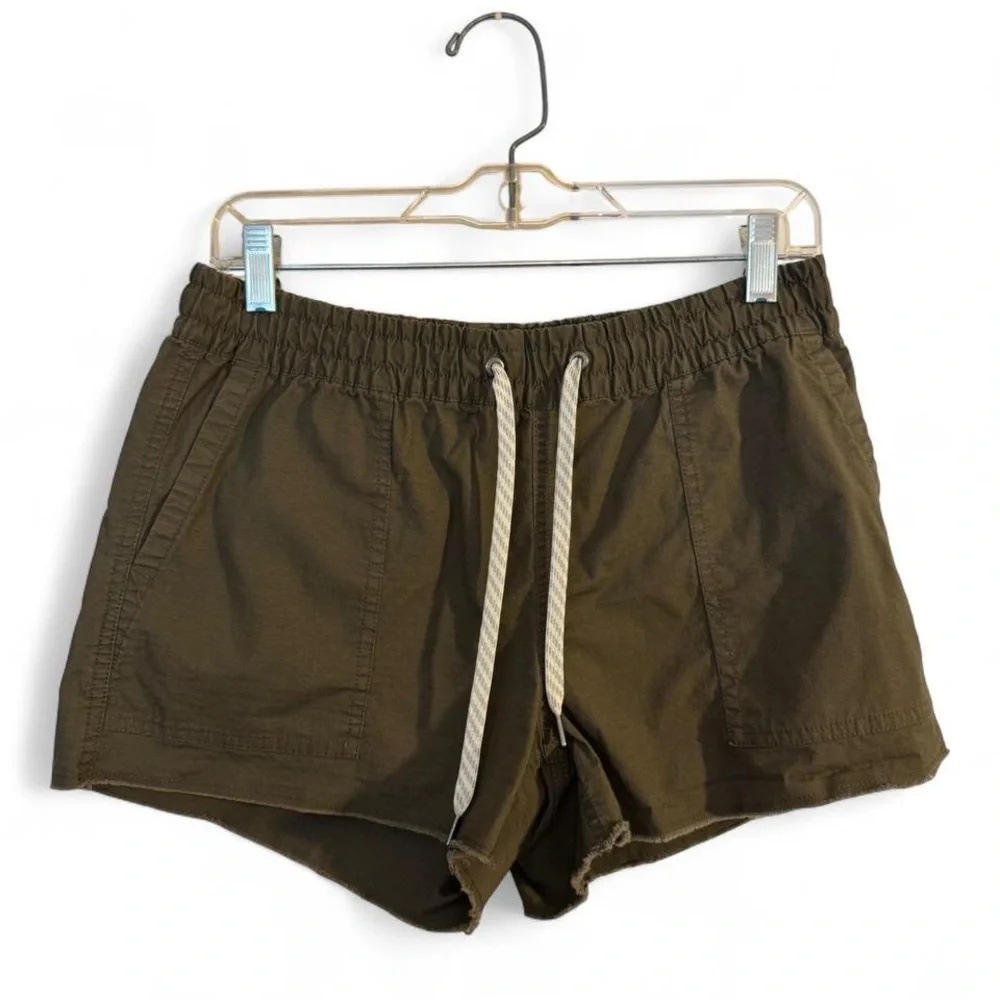 Vuori Vintage Ripstop Shorts Green Drawstring Casual Size S